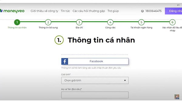 Điền thông tin cá nhân