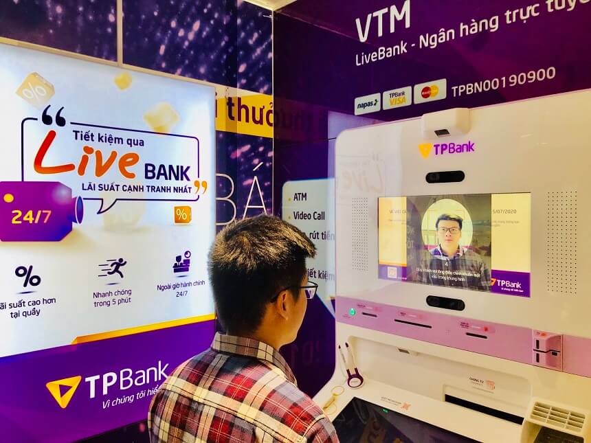 Rút tiền không cần thẻ TPBank qua LiveBank 24/7