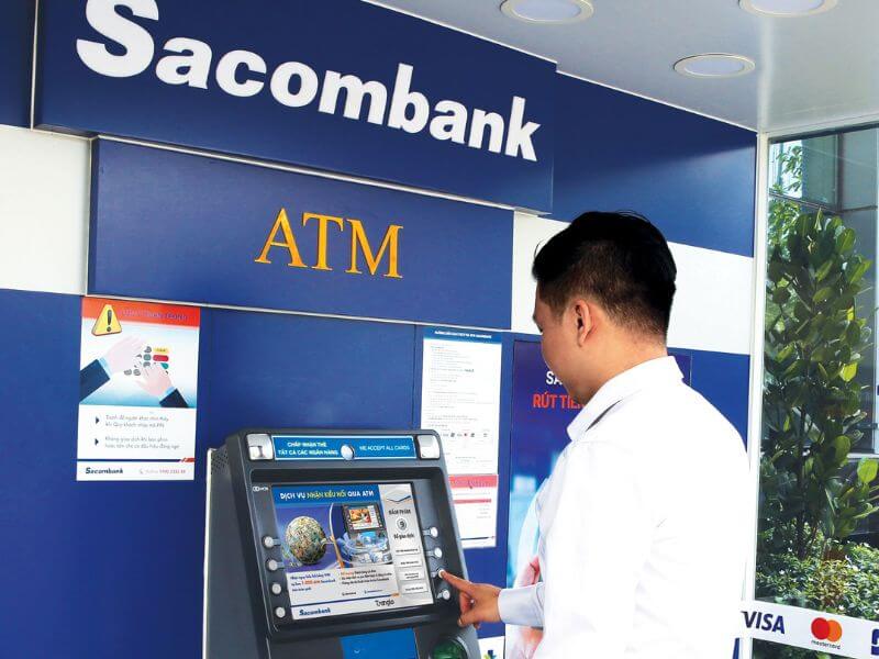 Đổi mã pin tại cây ATM Sacombank