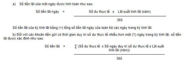 Công thức tính lãi suất tiền gửi tiết kiệm MB Bank