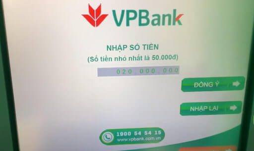 Cách rút tiền bằng mã QR VPBANK