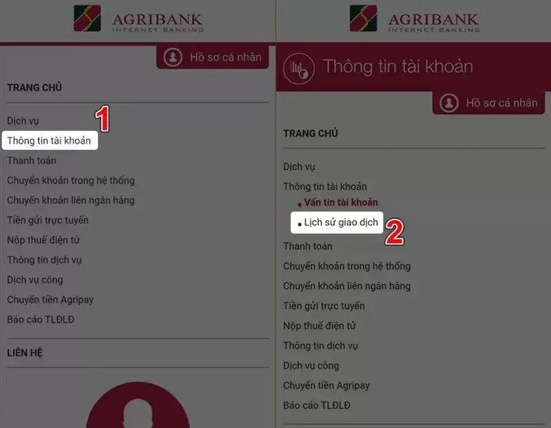 Kiểm tra lịch sử giao dịch bằng Internet Banking