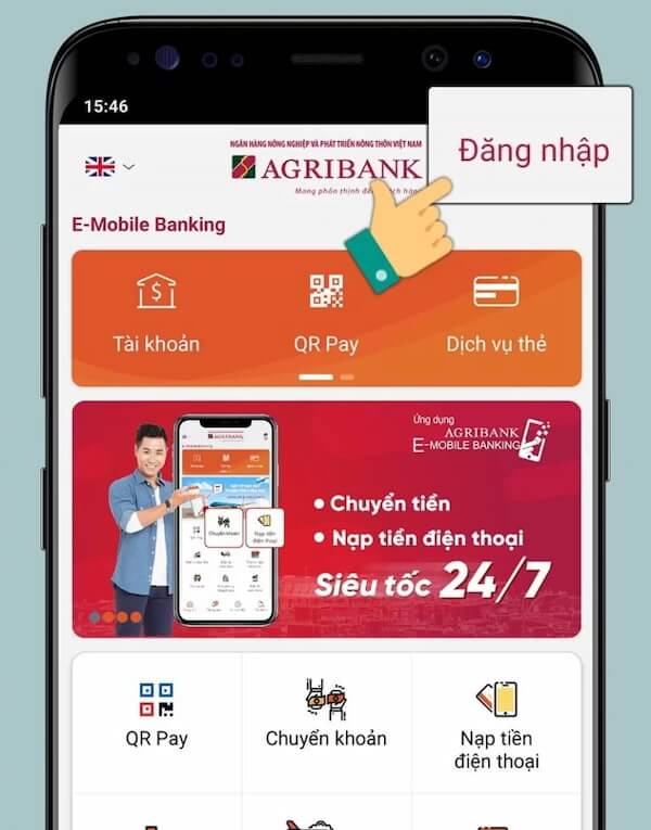 Tra cứu qua app E-Mobile Banking