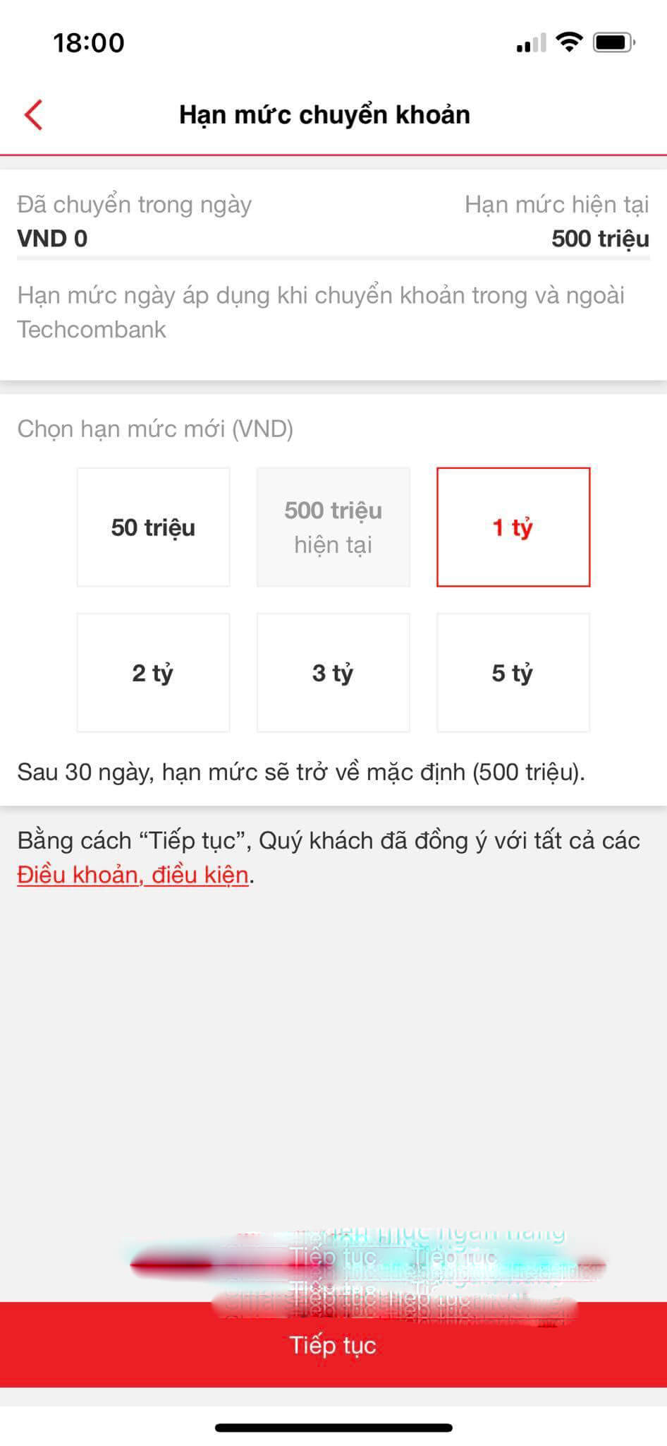 Cách tăng hạn mức chuyển tiền Techcombank