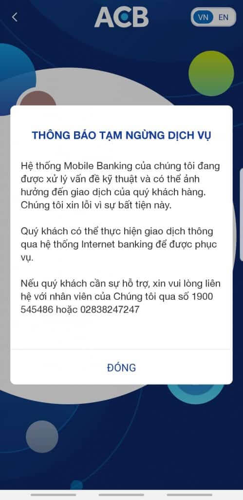 Vì sao tài khoản ngân hàng ACB online bị khóa?