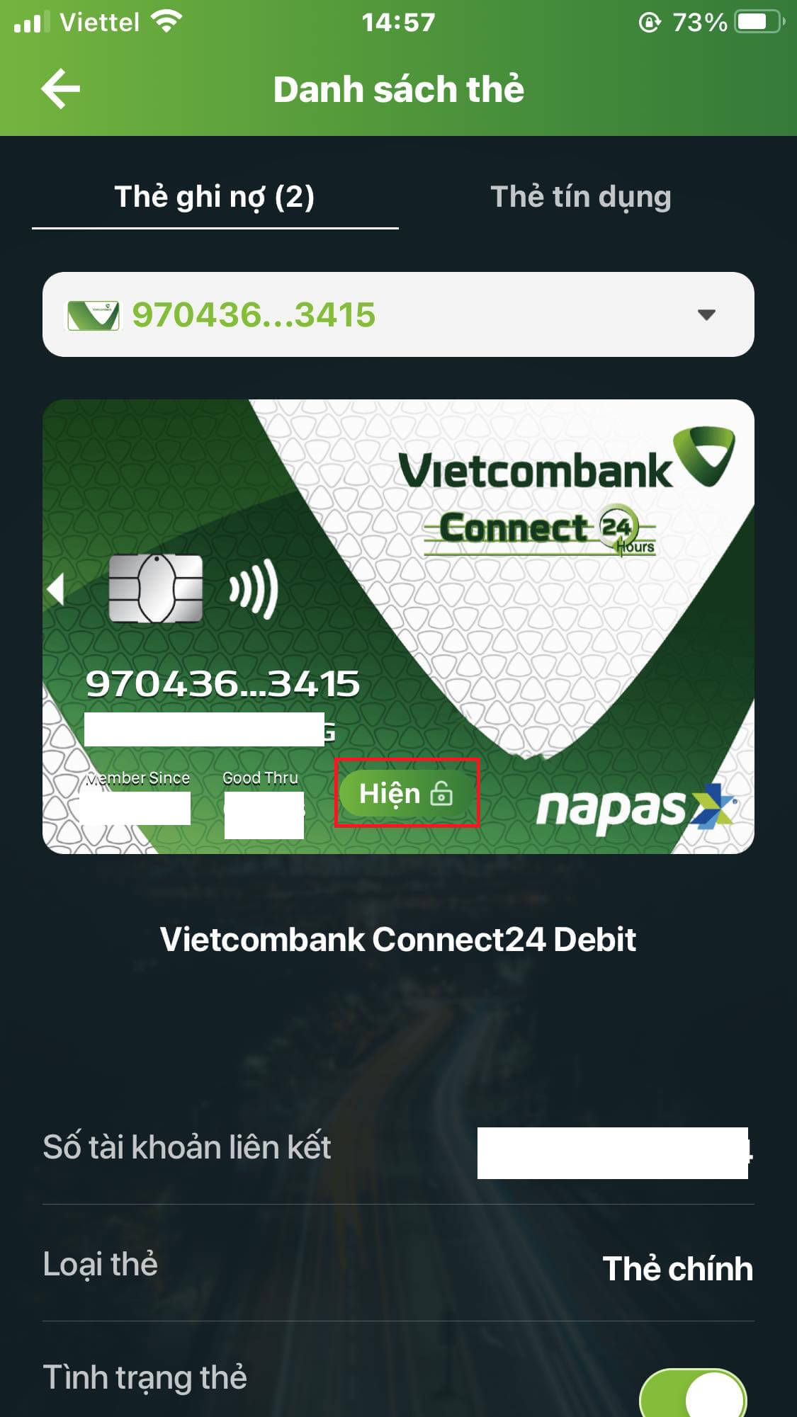 Cách xem số thẻ ATM Vietcombank nhanh nhất